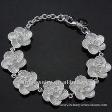 Wholesale 925 Silver Cute Flower Bracelets for Girls BSS-016